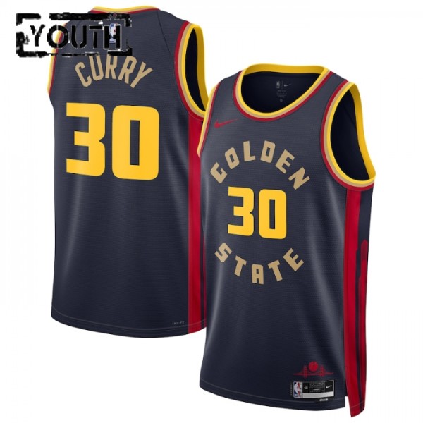 Golden State Warriors Trikot Stephen Curry Nike 2024-25 City Edition Navy Swingman - Kinder